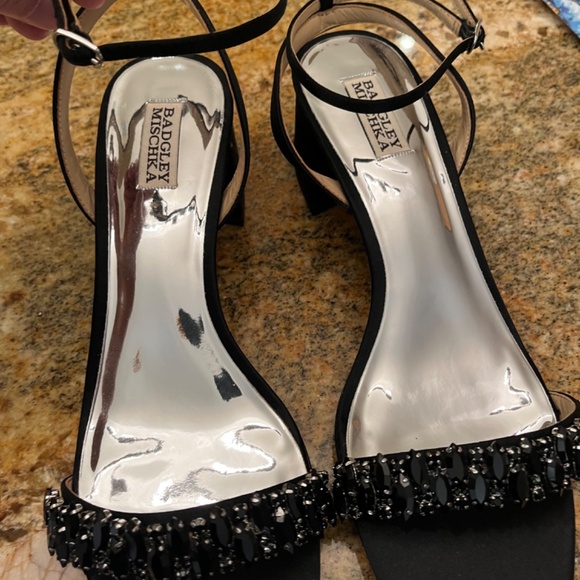 Badgley Mischa Harlow Ankle Strap Block Heel - Size 11 - Picture 2 of 3